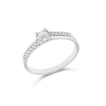 Fehérarany Gyűrű (méret:58) AU 95306