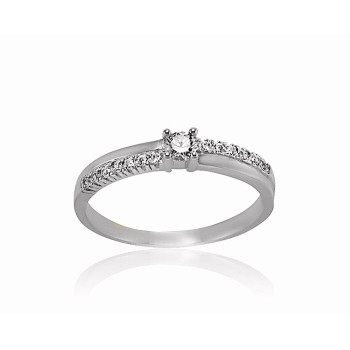 Fehérarany Gyűrű (méret:60) AU 95345