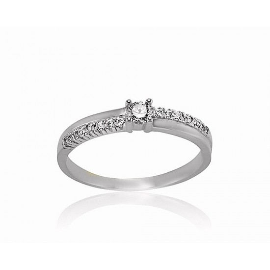 Fehérarany Gyűrű (méret:50) AU 95551