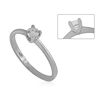 Fehérarany Gyűrű (méret:50) AU 95556