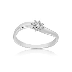 Fehérarany Gyűrű (méret:52) AU 96207