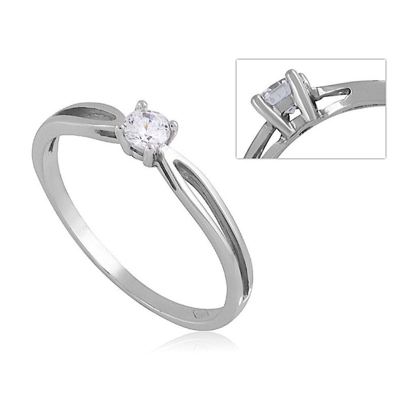 Fehérarany Gyűrű (méret:52) AU 96214