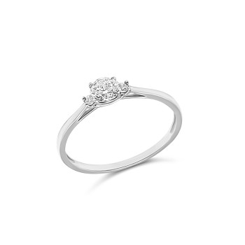 Fehérarany Gyűrű (méret:55) AU 96330