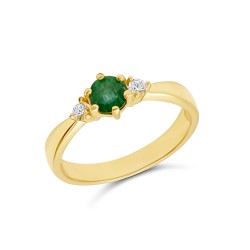 Arany Gyűrű Smaragd Kővel (méret:58) AU 91804