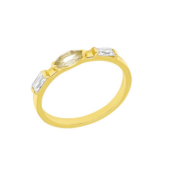 Arany Gyűrű Topáz Kővel (méret:54) AU 81495