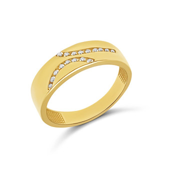 Arany Brill Köves Gyűrű (méret:52) AU 94171