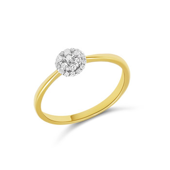 Arany Brill Köves Gyűrű (méret:57) AU 94176