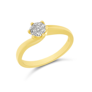 Arany Brill Köves Gyűrű (méret:58) AU 93810