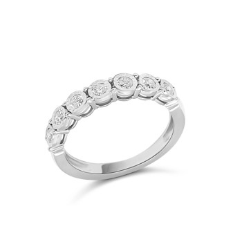 Fehérarany Brill Köves Gyűrű (méret:51) AU 94177