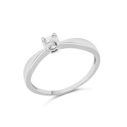 Fehérarany Brill Köves Gyűrű (méret:56) AU 92143