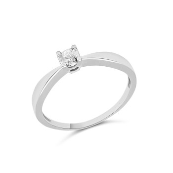 Fehérarany Brill Köves Gyűrű (méret:56) AU 92143