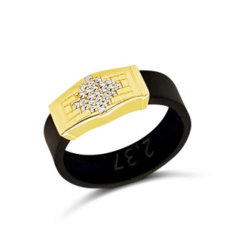 Arany Kaucsuk (méret:59) Gyűrű AU 79359