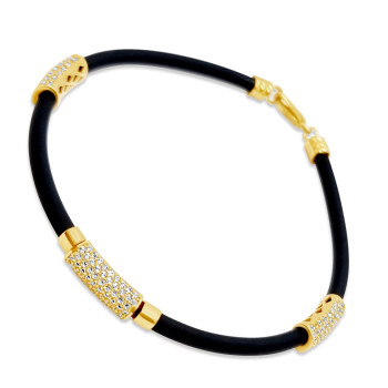 Arany Kaucsuk (méret:21) Karkötő AU 92062