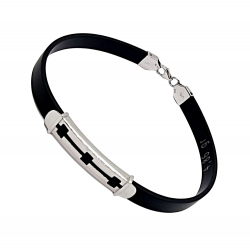 Fehérarany Kaucsuk Karkötő (méret:22) AU 91322