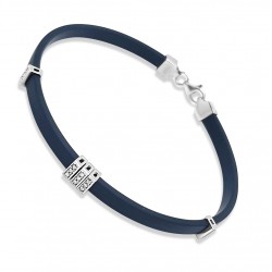 Fehérarany Kaucsuk Karkötő (méret:18) AU 94736