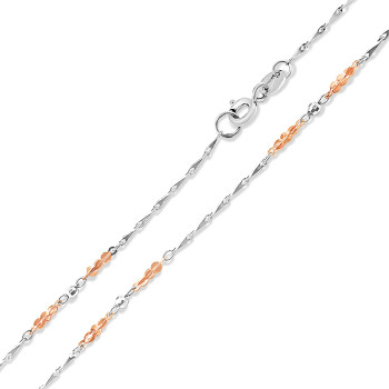 Fehérarany Lánc (méret:50) AU 73256