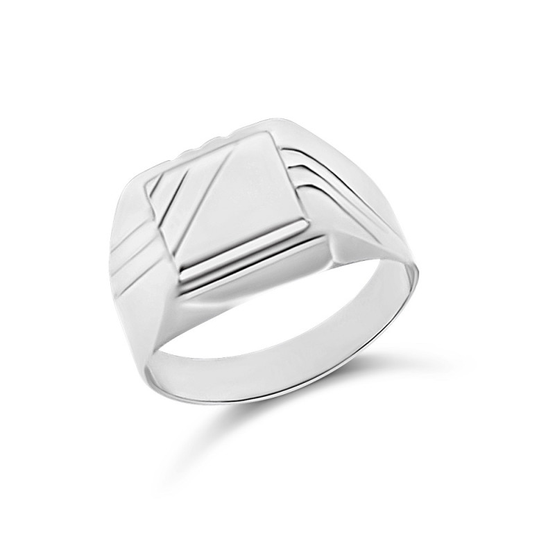 Fehérarany Pecsétgyűrű (méret:61) AU 94384