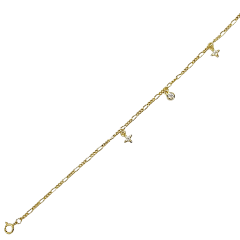 Aranyozott Ezüst Bokalánc (méret:20-25,5) VE 144577