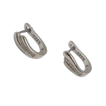 Ezüst Francia Kapcsos Fülbevaló AD 144259