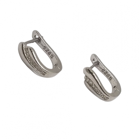 Ezüst Francia Kapcsos Fülbevaló AD 144259