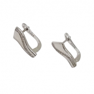 Ezüst Francia Kapcsos Fülbevaló c