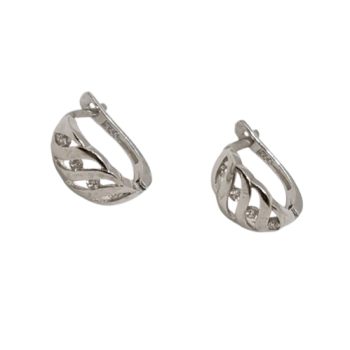 Ezüst Francia Kapcsos Fülbevaló EE 143632