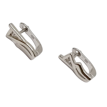 Ezüst Francia Kapcsos Fülbevaló SC 143317