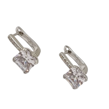 Ezüst Francia Kapcsos Fülbevaló SIH 142037