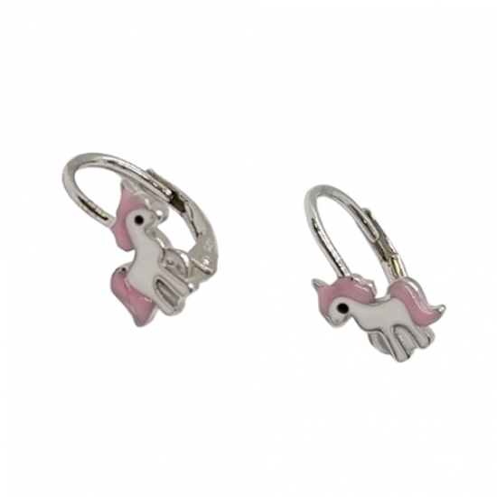 Ezüst Hagyományos Kapcsos Gyermek Fülbevaló AD 141864