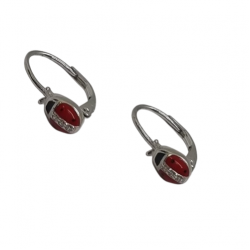 Ezüst Hagyományos Kapcsos Gyermek Fülbevaló SIH 140438