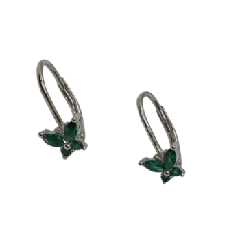 Ezüst Hagyományos Kapcsos Gyermek Fülbevaló AD 144746