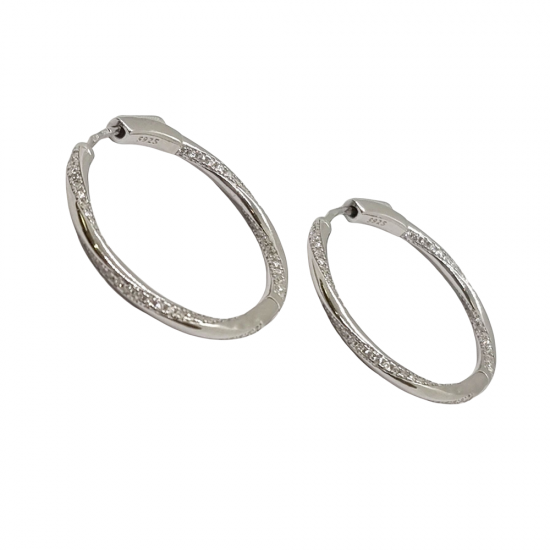 Ezüst Karika Fülbevaló SC 144487