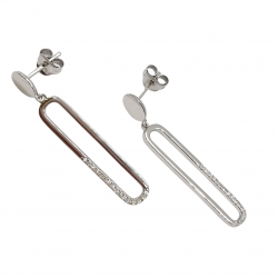 Ezüst Lógós Fülbevaló AGM 141697