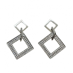 Ezüst Lógós Fülbevaló AT 143840