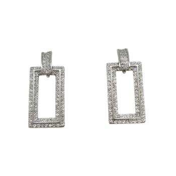 Ezüst Lógós Fülbevaló AT 144845