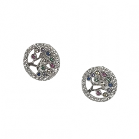 Ezüst Életfa Stekkeres Fülbevaló EE 149446