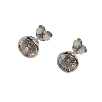 Ezüst Köves Stekkeres Fülbevaló AGM 144323