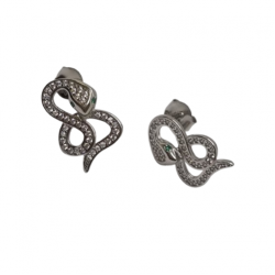 Ezüst Kígyó Stekkeres Fülbevaló AD 131006