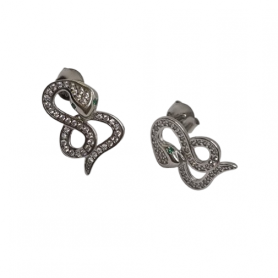 Ezüst Kígyó Stekkeres Fülbevaló AD 131006