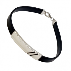 Ezüst-Kaucsuk (méret:20,5) Karkötő AD 142216