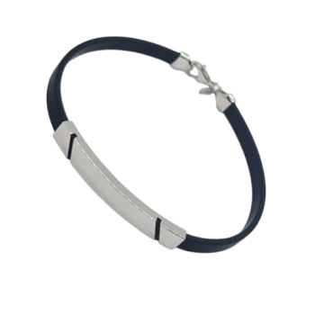 Ezüst-Kaucsuk (méret:20,5) Karkötő EE 149293