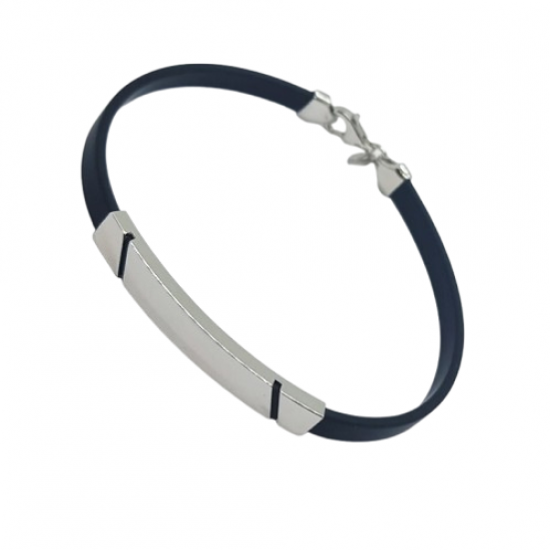 Ezüst-Kaucsuk (méret:20,5) Karkötő EE 149293