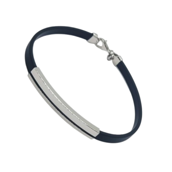 Ezüst-Kaucsuk (méret:21) Karkötő EE 149294