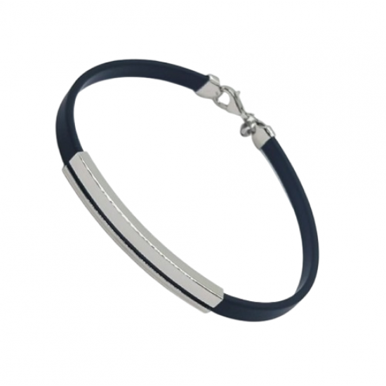 Ezüst-Kaucsuk (méret:21) Karkötő EE 149294