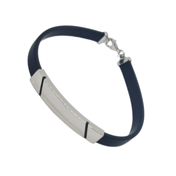 Ezüst-Kaucsuk (méret:21) Karkötő EE 149295