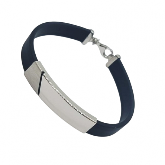 Ezüst-Kaucsuk (méret:21) Karkötő EE 149296