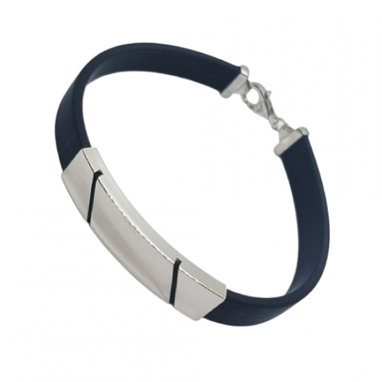 Ezüst-Kaucsuk (méret:21) Karkötő EE 149297