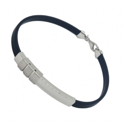 Ezüst-Kaucsuk (méret:21) Karkötő EE 149298