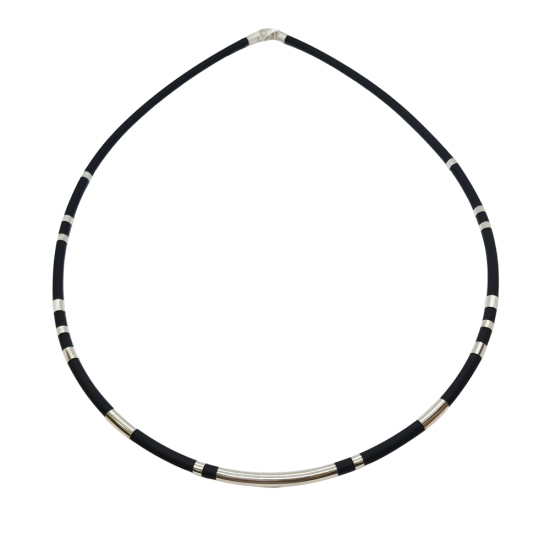 Ezüst-Kaucsuk (méret:60) Lánc LD 150123 Ezüst-Kaucsuk (méret:60) Lánc LD 150123