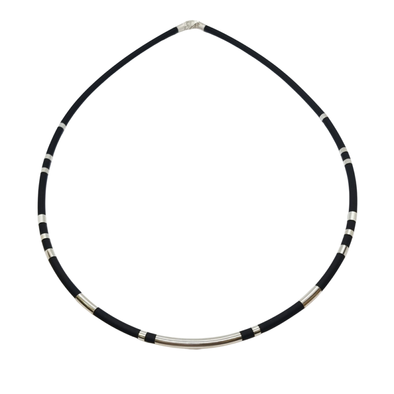 Ezüst-Kaucsuk (méret:60) Lánc LD 150123